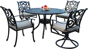 Perris 5 Piece G Round Dining Set (Perris 5G)