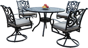 Perris 5 Piece G Round Dining Set (Perris 5G)