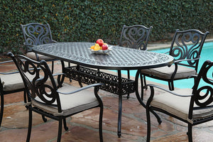 Perris 7 Piece G Oval Dining Set (Perris 7G)