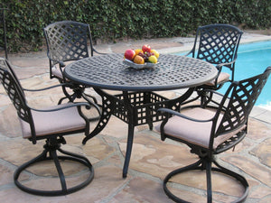 Kawaii 5 Piece Round Dining Set B (DS-MLV120T)