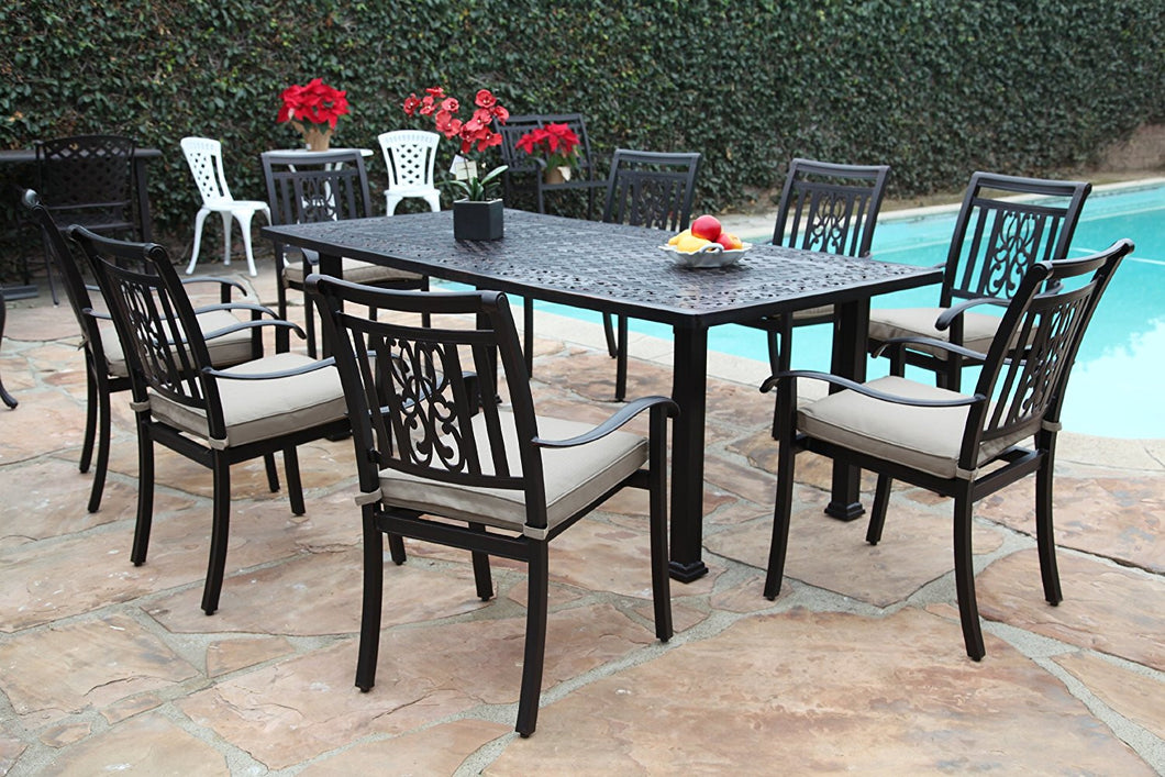Heaven 9 Piece Rectangular Dining Set (HV-01)