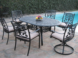 Sienna 7 Piece Oval Dining Set (DS-SA01-4272T)