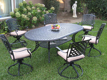 Load image into Gallery viewer, Kawaii 7 Piece Oval Dining Set B (KL208110T)
