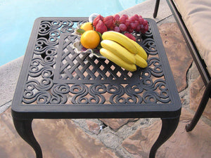 Perris Cast Aluminum End Table (PR-24)