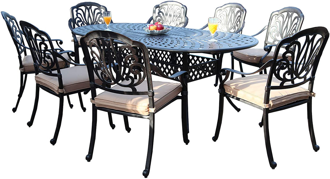 Elisabeth 9 Piece Oval Dining Set A (SH211)