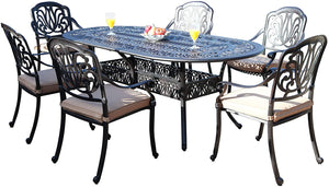 Elisabeth 7 Piece Oval Dining Set A (SH216)