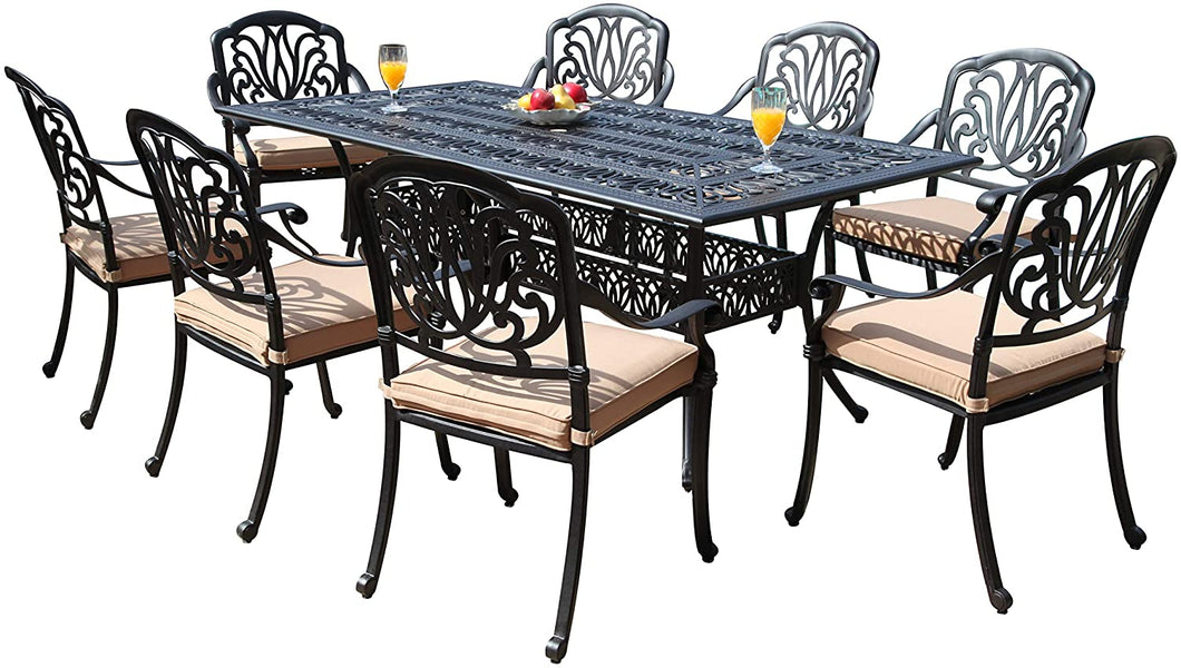 Elisabeth 9 Piece Rectangular Dining Set A (SH217)