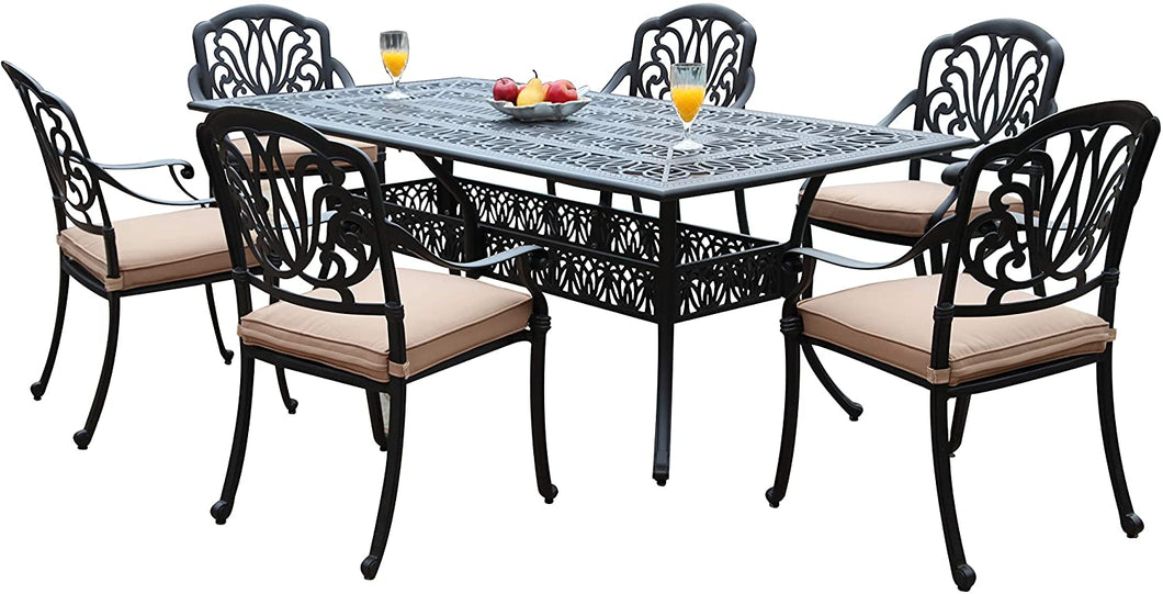 Elisabeth 7 Piece Rectangular Dining Set A (SH217)