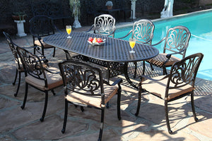 Elisabeth 9 Piece Oval Dining Set C (SH223)
