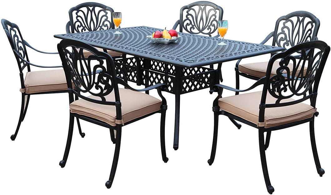 Elisabeth 7 Piece Rectangular Dining Set B (SH226)