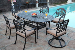 Elisabeth 7 Piece Oval Dining Set B (SH257)
