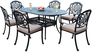 Elisabeth 7 Piece Oval Dining Set B (SH257)