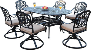 Elisabeth 7 Piece Oval Dining Set B (SH257)