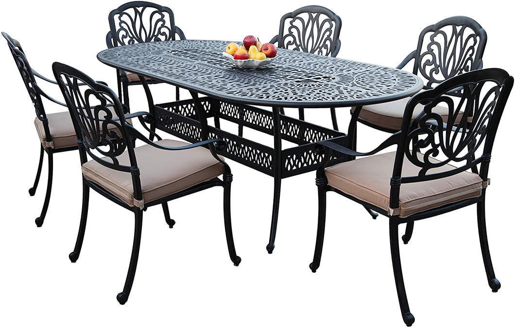 Elisabeth 7 Piece Oval Dining Set C (SH258)
