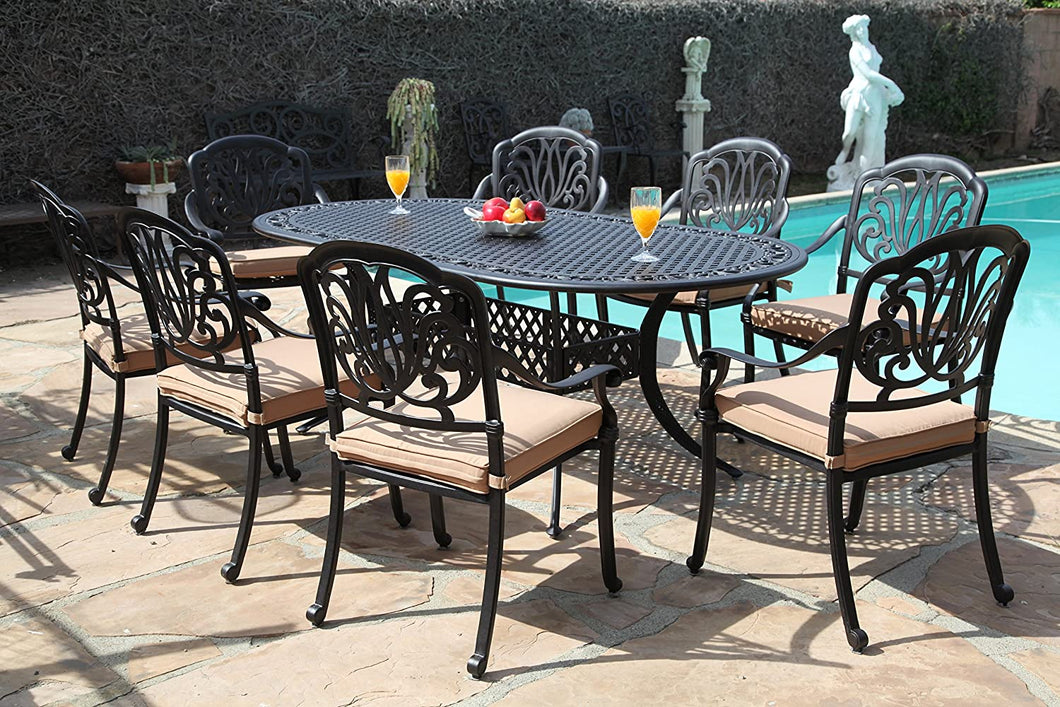 Elisabeth 9 Piece Oval Dining Set E (SH339)