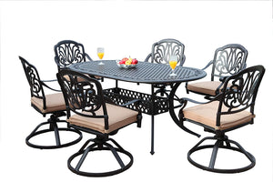 Elisabeth 7 Piece Oval Dining Set D (SH340)